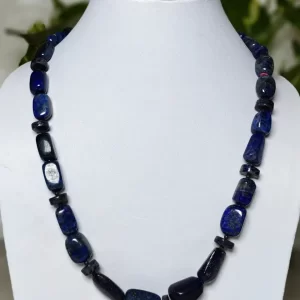 Azure - DN0127 - Tumbles and shaped beads of Lapis Lazuli come together in 18" of style