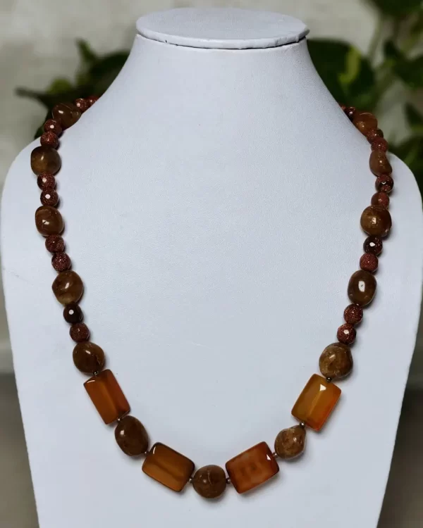 Golden Grace - DN0128 - 18" of gorgeous Aventurine and Sun Stone beads and tumbles