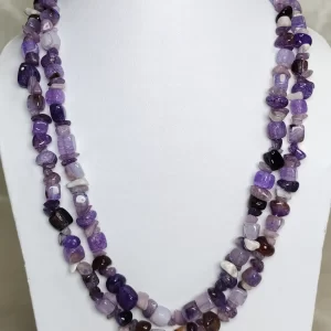 Purple Passion - DN0408 - 19” of rough cubes, chips, beads, and tumbles of amethyst get mixed up in a heady splash of purple passion.