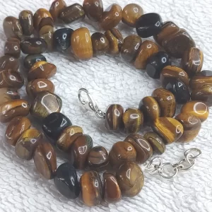 Tiger’s Tail - DB0006 - Bracelet - Beads and rounded chips of Tiger’s Eye in a double wrap-around cool yoga accessory strand for your wrist.